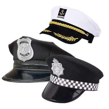   EwToys - Választható rendőr és kapitány sapka szerepjátékhoz - egy méret