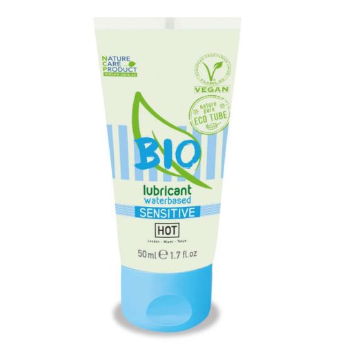 HOT BIO lubricant waterbased Sensitiv - Organikus és Vegán Vízbázisú síkosító gél 50ml