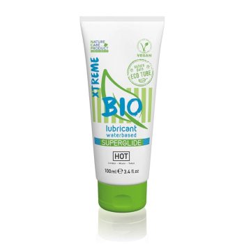   HOT BIO lubricant waterbased Superglide Xtreme 100 ml - Organikus és vegán, a 100% természetes vízbázisú síkosító