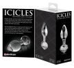 Icicles No. 44 – Kúpos üveg anál plug – átlátszó, 8,2 cm