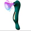 Léghullámos csiklóizgató és vibrátor, zöld