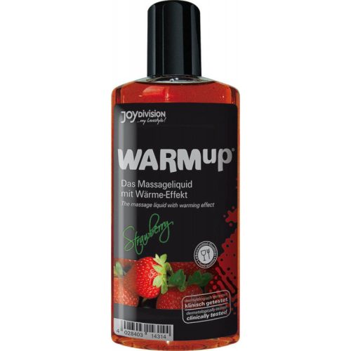 WARMup Strawberry (Erdbeer), 150 ml - Masszázs folyadék forrósító hatással, eper illattal