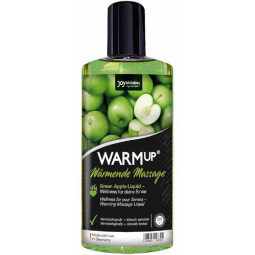Joydivision - WARMup Green Apple, 150 ml - Masszázs folyadék forrósító hatással, zöld alma illattal