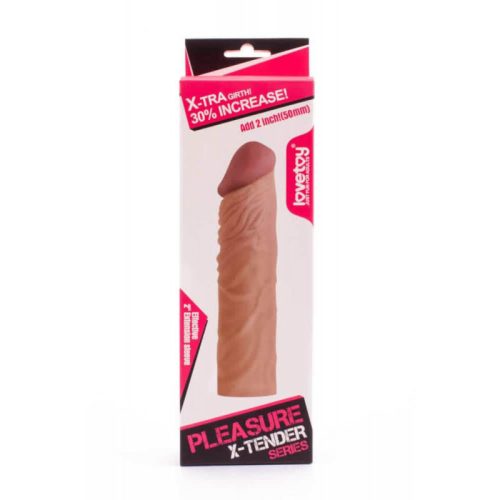 Lovetoy Pleasure X-Tender Penis Sleeve  3- Élethű, bőrszínű péniszköpeny