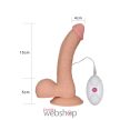 8.8" The Ultra Soft Dude - Vibrating  - Élethű, letapasztható dildó távirányítóval 