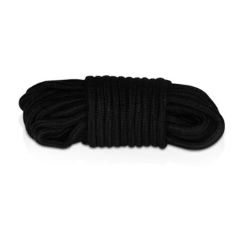   Fetish Bondage Rope Black – 6 méteres pamut BDSM kötözőkötél, fekete
