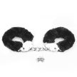 Lovetoy - Fetish Pleasure Fluffy Hand Cuffs Black - Fekete, plüss bilincs