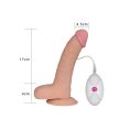 8.8" The Ultra Soft Dude - Vibrating Flesh - Élethű, letapasztható dildó távirányítóval 22 cm