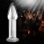  Lovetoy 5" Glass Romance Anal Plug Clear- Átlátszó, üveg, análdugó