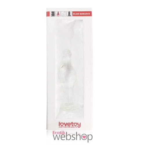 Lovetoy 4.5" Glass Romance Anal Plug Clear - Üveg, átlátszó üveg análdugó