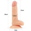 Lovetoy - 7" The Ultra Soft Dude - Pénisz formájú, lágy külső réteggel és kemény belső maggal rendelkező dildó