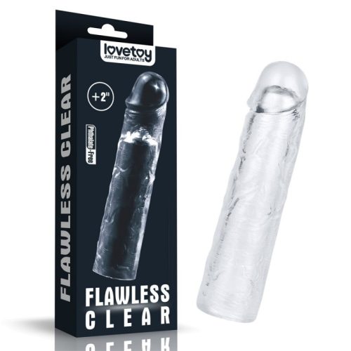 Lovetoy - Flawless Clear Penis Sleeve - pénisz vagy vibrátor egészét befedő péniszköpeny