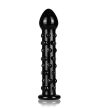 Lovetoy - 7" Glass Romance Black 1 - Fekete, üveg dildó