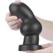 Lovetoy 7" King Sized Vibrating Anal Rammer - Fekete, letapasztható, távirányítós, vibrátoros análdugó