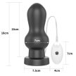 Lovetoy 7" King Sized Vibrating Anal Rammer - Fekete, letapasztható, távirányítós, vibrátoros análdugó