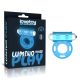 A Lovetoy - Lumino Play Vibrating Penis Ring - Sötétben kék színben világító vibrátoros péniszgyűrű.