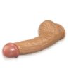 Lovetoy - 8.7" Real Extreme Extra Girth Dildo - bőrszerű tapintású, herés, letapasztható dildó