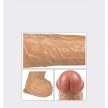 Lovetoy - 8.7" Real Extreme Extra Girth Dildo - bőrszerű tapintású, herés, letapasztható dildó
