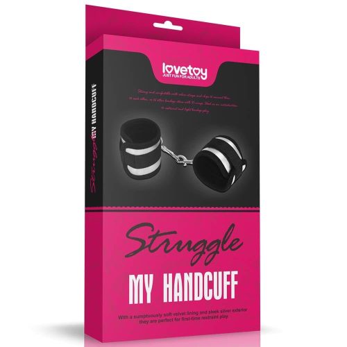 Lovetoy Struggle My Handcuff- Fekete-ezüst bilincs