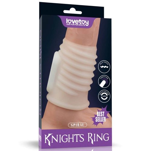 LoveToy - Vibrating Spiral Knights Ring (White) I