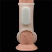 Vibrating Silk Knights Ring with Scrotum Sleeve -fehér vibrátoros