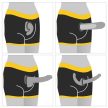 Horny Strapon Shorts M/L -uniszex boxer alsó, szilikonból készített O-gyűrűvel