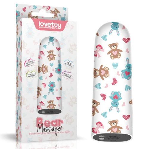 Lovetoy - Rechargeable Bear Massager - Mini, macis vibrátor - 10 rezgési fokozattal