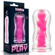 LoveToy -  6.0'' Lumino Play Masturbator - Pink Glow - bőrszerű tapintású, sötétben rózsaszínben világító maszturbátor