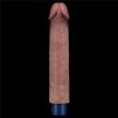 LoveToy - 9" REAL SOFTEE Rechargeable Silicone Vibrating Dildo - platinum szilikonból készült, 10 rezgési funkcióval 