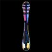 Twilight Gleam Twin Pleasures kétvégű üveg dildó 20,5 cm