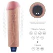 9.5" REAL SOFTEE Rechargeable Vibrating Dildo(Flesh) - 10 rezgési funkcióval rendelkező, erezett felületű vibrátor - 23,7 cm