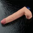 10" REAL SOFTEE Rechargeable Vibrating Dildo – újratölthető realisztikus TPE vibrátor 25,3 cm