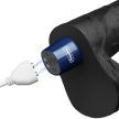 9" REAL SOFTEE Rechargeable Vibrating Dildo Black – realisztikus újratölthető vibrátor 10 rezgésmóddal