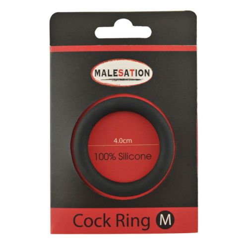 Malesation Silicone Cock Ring Black M - L - XL Fekete péniszgyűrű 1db.