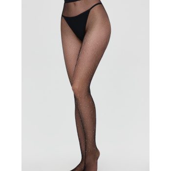   Mr Pamu - Női necc harisnyanadrág strasszokkal 1méret S-L