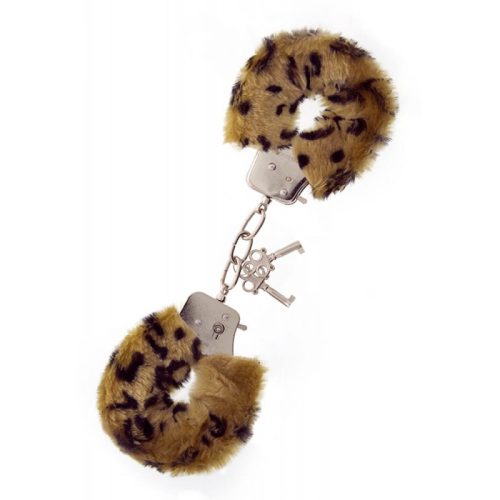 Nmc Love Cuffs Leopard Plush - Leopárd mintájú, fém, plüss bilincs