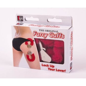 Metal Handcuff With Plush Red- Fém bilincs piros plüssel