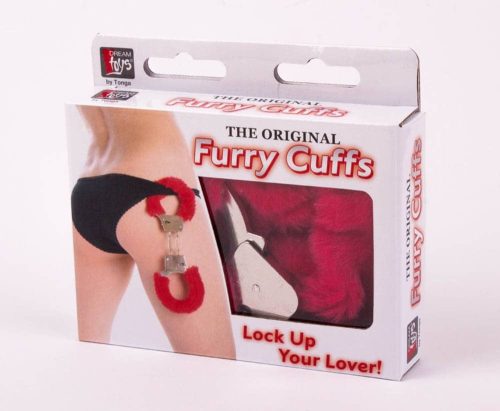 Metal Handcuff With Plush Red- Fém bilincs piros plüssel