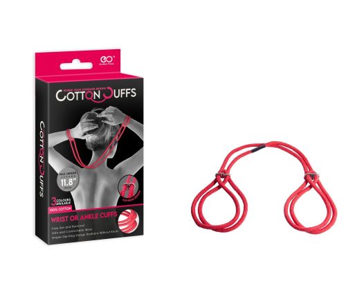 NMC COTTON CUFFS RED - Piros pamut bilincs