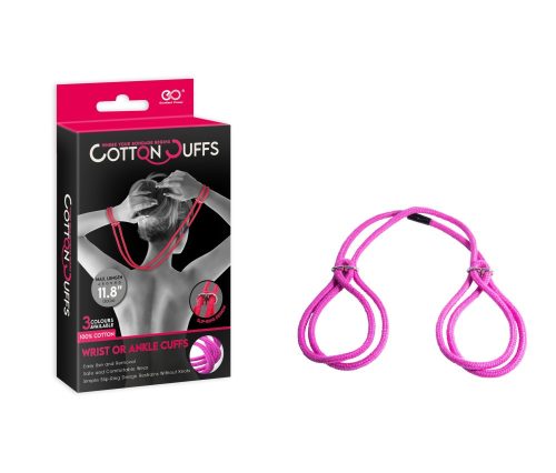 NMC COTTON CUFFS PINK - Rózsaszín pamut bilincs