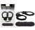 NMC SEX EXTRA - METAL CUFFS & LOVE ROPE BLACK - Fekete bilincs és kötöző