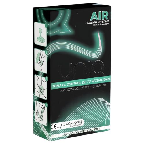 Uniq Air női óvszer (3 db) – latexmentes, hipoallergén női óvszer