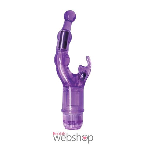 NS Toys Jubilee Dual Massager Purple- Vízálló, csiklóizgatós, G-pontos vibrátor