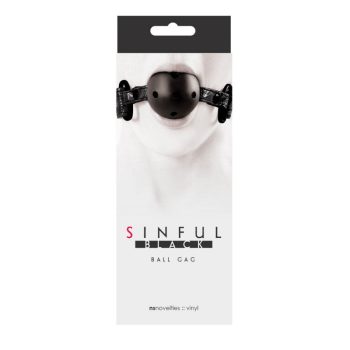 NS Toys - Sinful Ball Gag Black - Fekete szájpöcök 