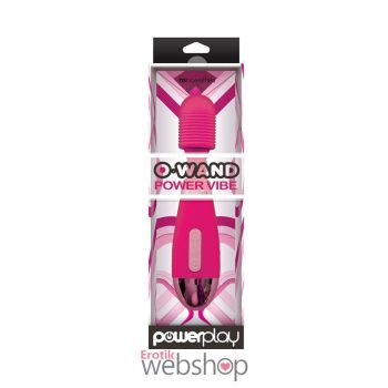   PowerPlay O-Wand Pink -  Rózsaszín, kompakt kivitelű, 7 rezgési funkciós masszírozó, vízálló Wand