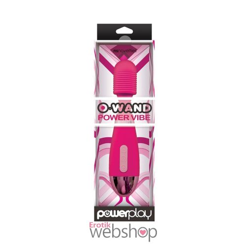 PowerPlay O-Wand Pink -  Rózsaszín, kompakt kivitelű, 7 rezgési funkciós masszírozó, vízálló Wand