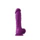 Ns Toys - ColourSoft 8 inch Soft Dildo Purple - Lila, tapadókorongos dildó 