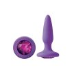 NS Toys Glams Mini Purple Gem Plug- Selymes textúrájú, Lila, Szilikon Análdugó