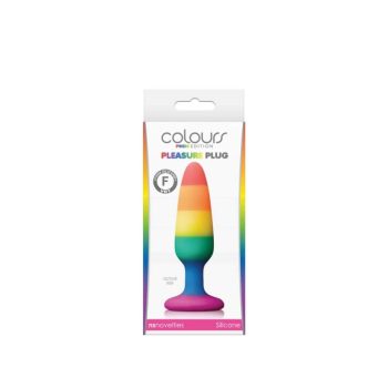   Colours - Pride Edition - Pleasure Plug - Small -Rainbow - Letapasztható, szivárványos, anál dugó
