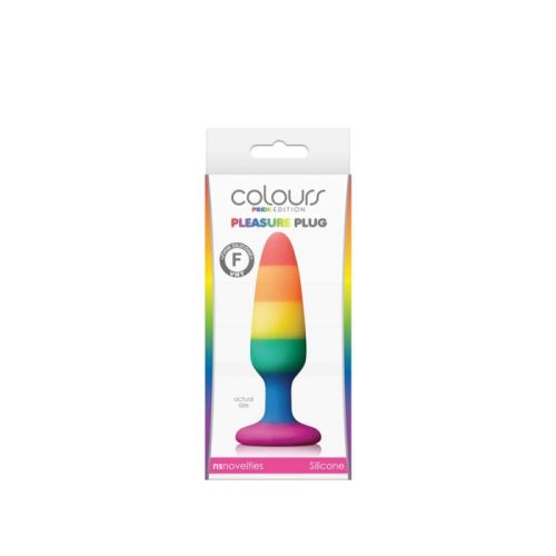 Colours - Pride Edition - Pleasure Plug - Small -Rainbow - Letapasztható, szivárványos, anál dugó